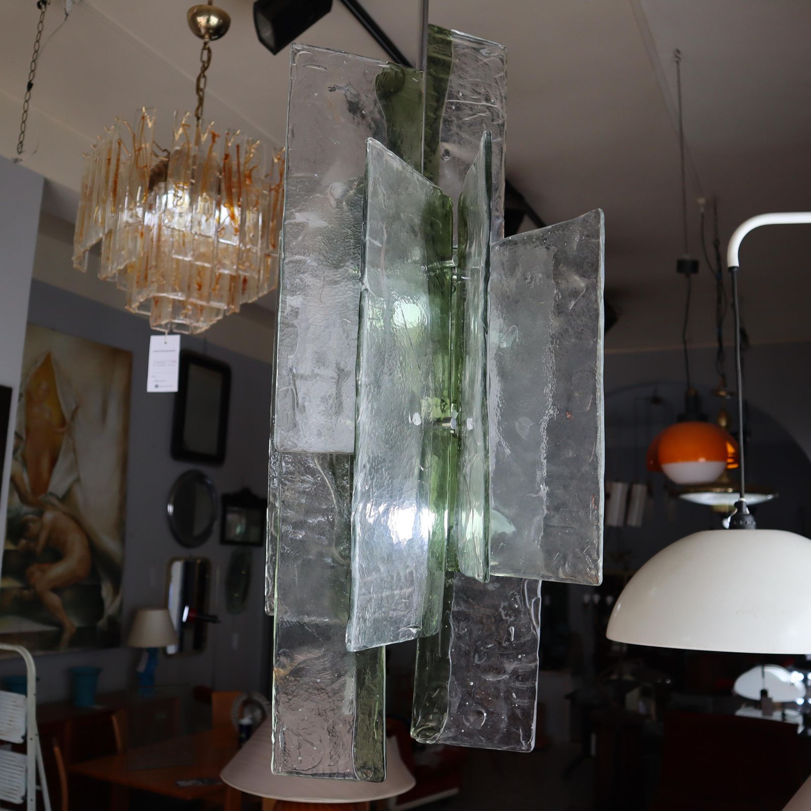 4662.0 Large Murano Pendant Light Designed By Carlo Nason For Mazzega, Italy 1970s photo
