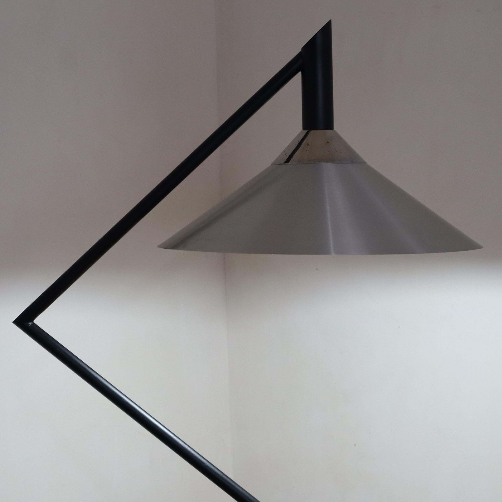 Mid Century Modern Marble Metal Table Lamp Gino Sarfatti Flos Style Italy 1970 photo vinterior
