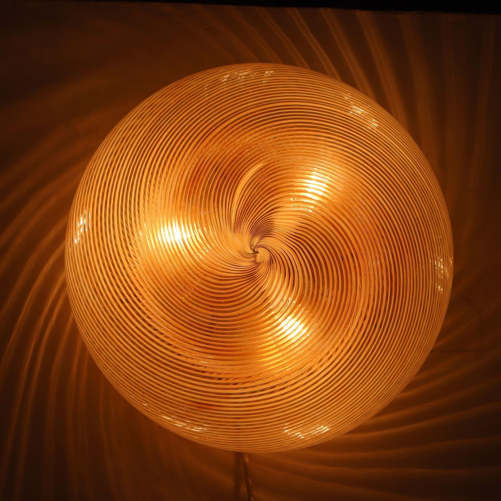Mid Century Modern Murano Glass "Filigrana" Wall Light Sconce Venini Italy 1950 photo Lighting