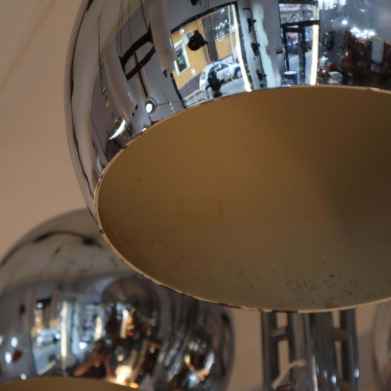 Mid Century Modern Chromed Sphere Chandelier Goffredo Reggiani, Italy, 1970s photo buy