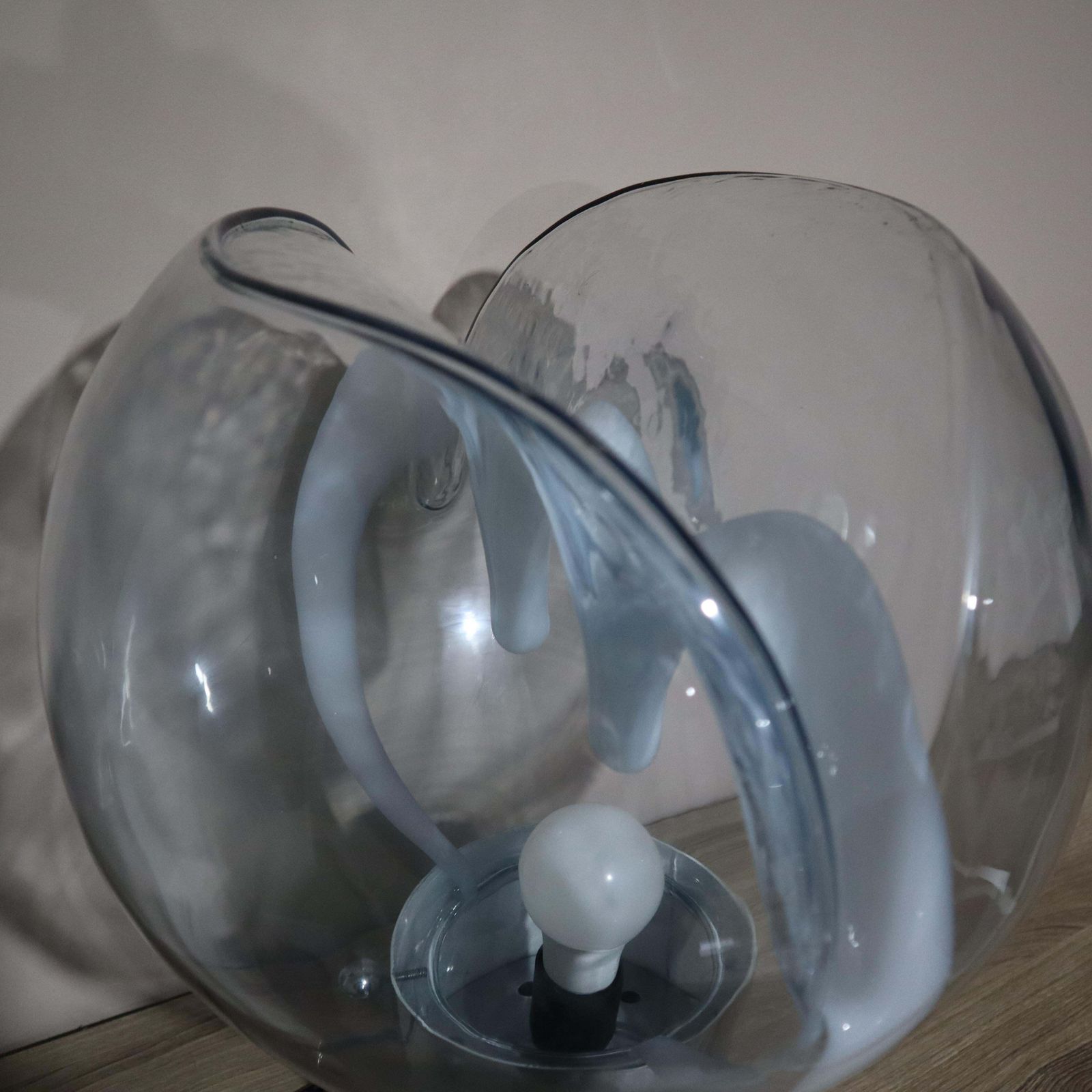 Mid Century Murano Glass Lamp By Toni Zuccheri Venini, Italy, Circa 1970 photo vinterior