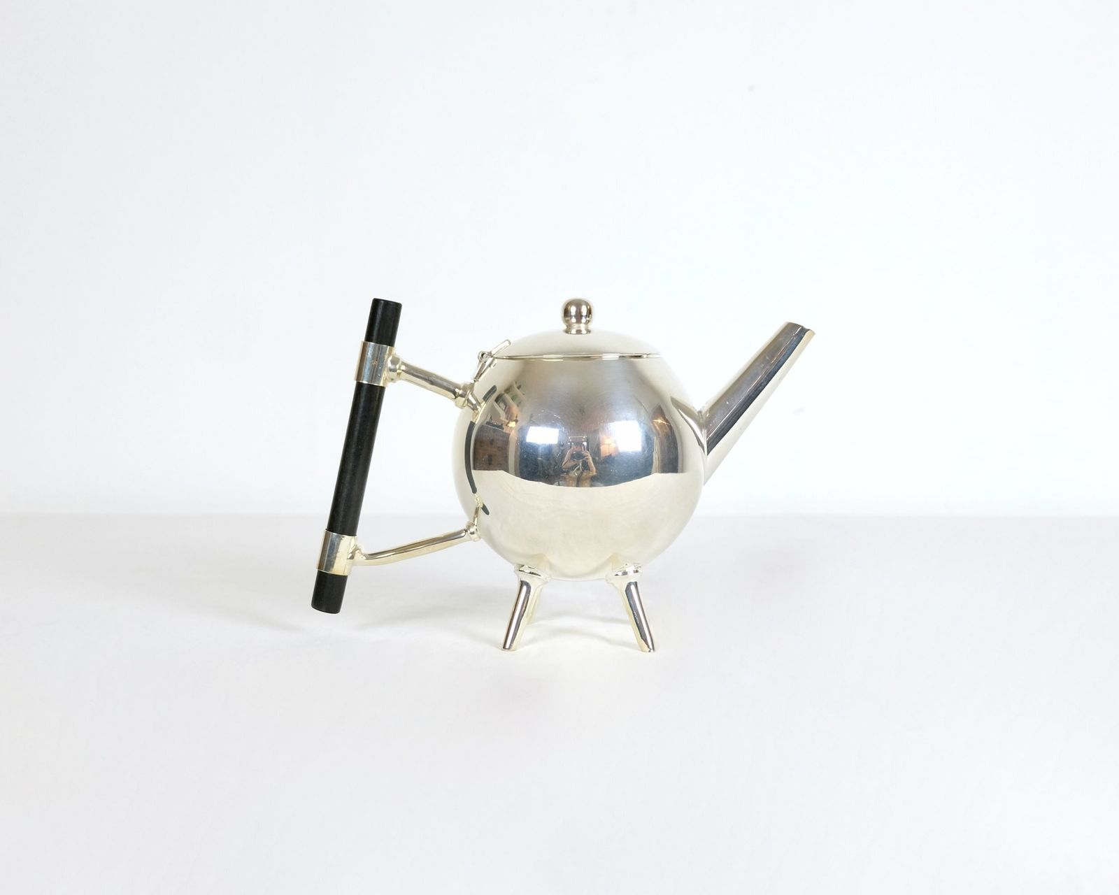 A Silver Art Deco Christopher Dresser Spherical Teapot photo Home Decor