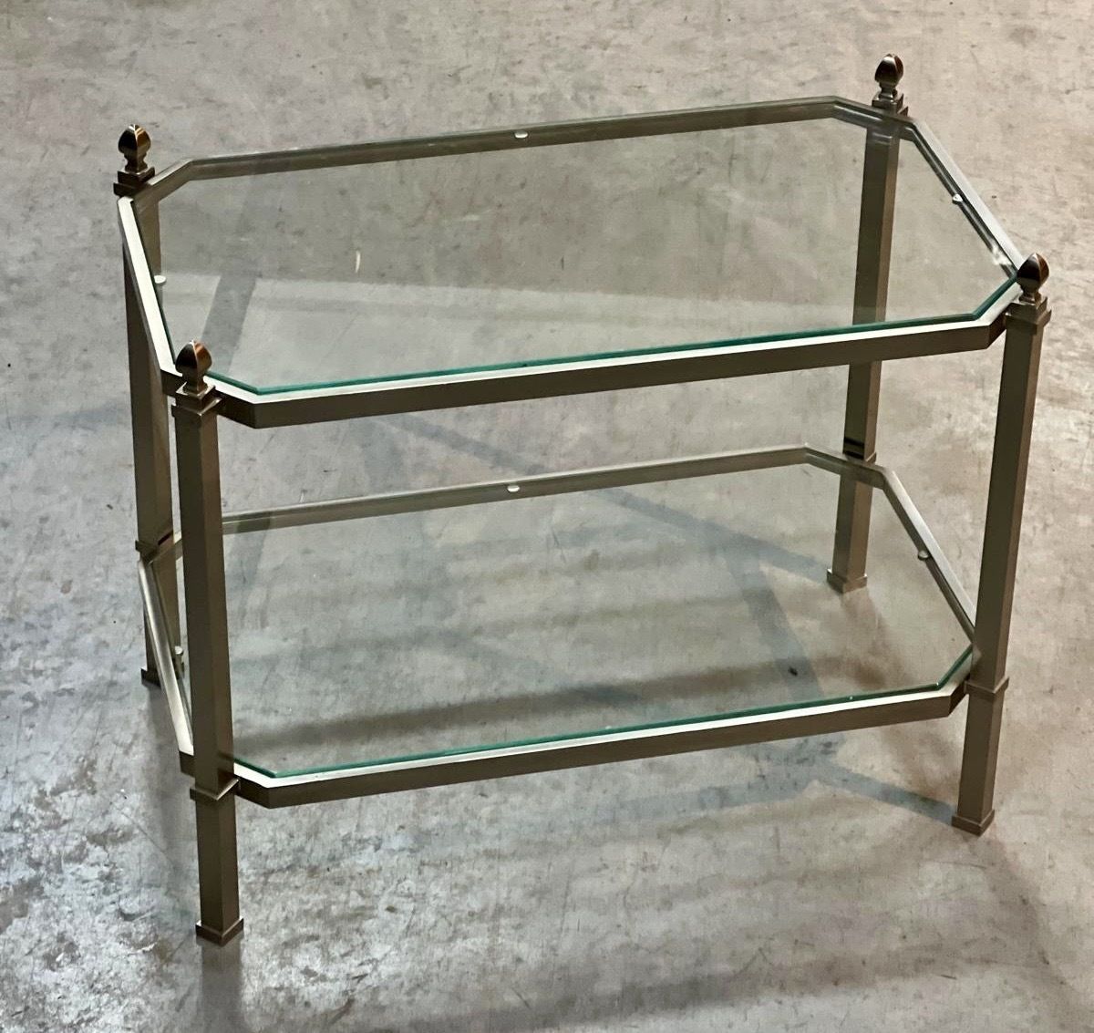 Quality French Mid Century Chrome Occasional Table photo for sale