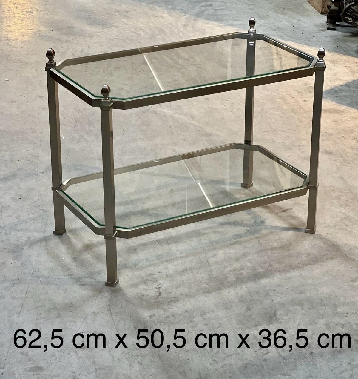 Quality French Mid Century Chrome Occasional Table photo Furniture