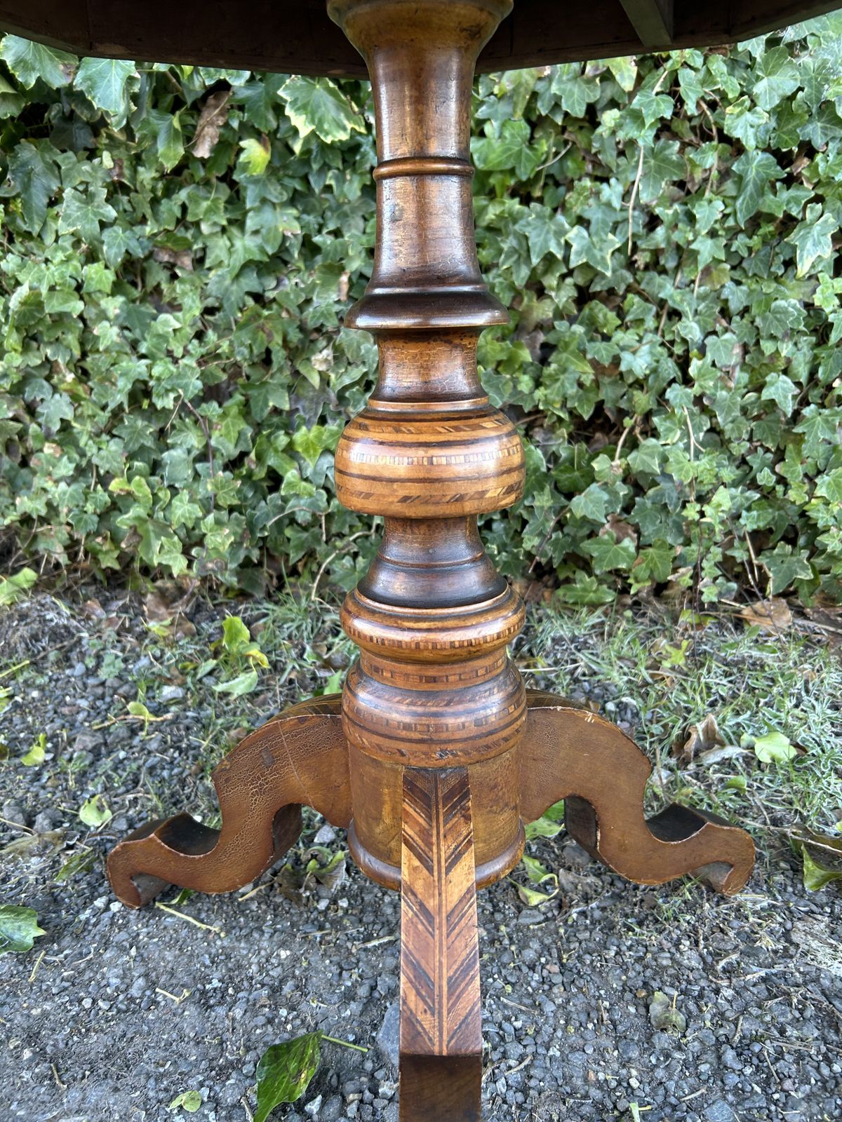 19th Century Oak Italian Sorrento Occasional Table photo furniture