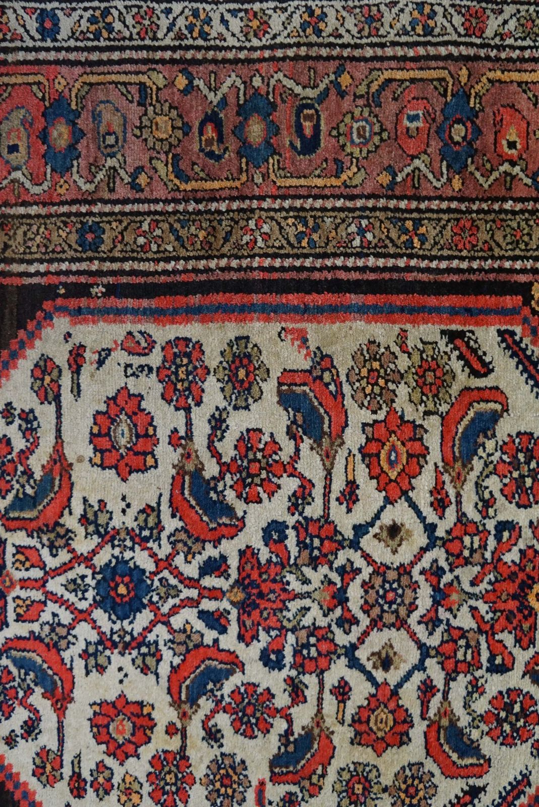 Handgemaakt Vloerkleed Met Warme Kleuren En Oosterse Patronen, 225 X 115 Cm photo vinterior