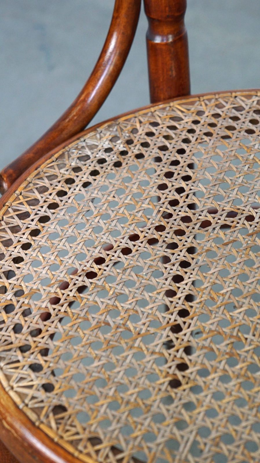 Original Antique Thonet Chair With Great Colors And A Wicker Seat photo buy