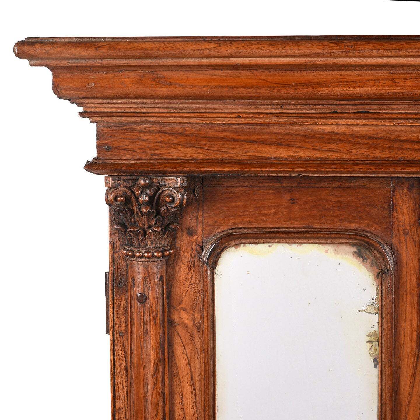 Antique Indian Mirrored Almirah Cabinet, 19th Century photo for sale