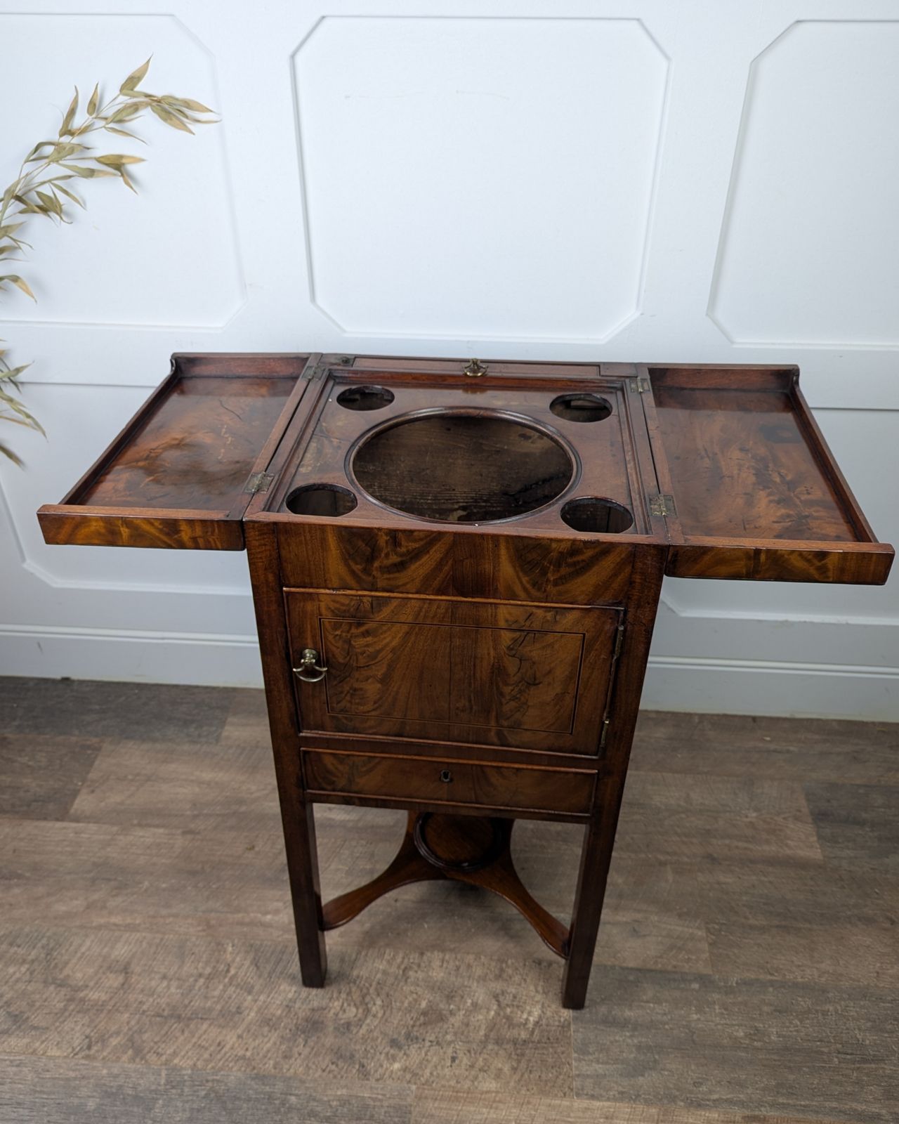 photo for sale Georgian Cuban Mahogany Fold Away Washstand