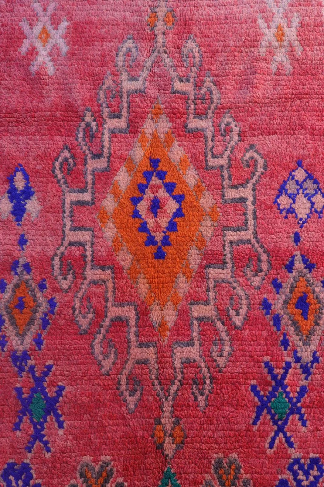 Berber Carpet Azilal Terracotta Colorful Patterns   290 X 113 Cm photo buy