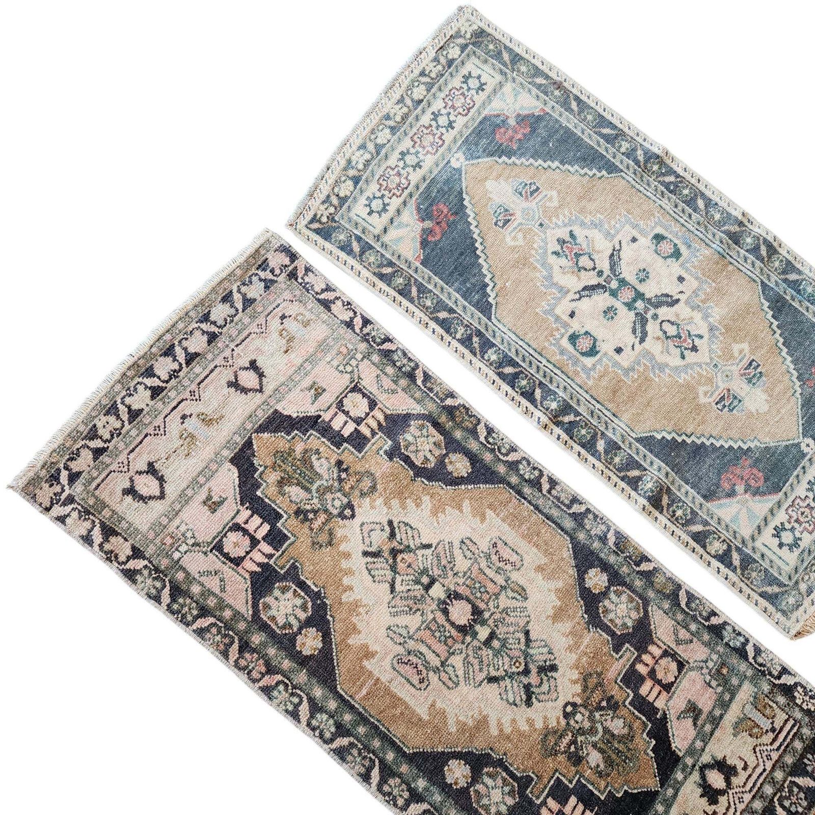 Hand Knotted Oriental Turkish Small Area Rugs   A Pair photo 315.0
