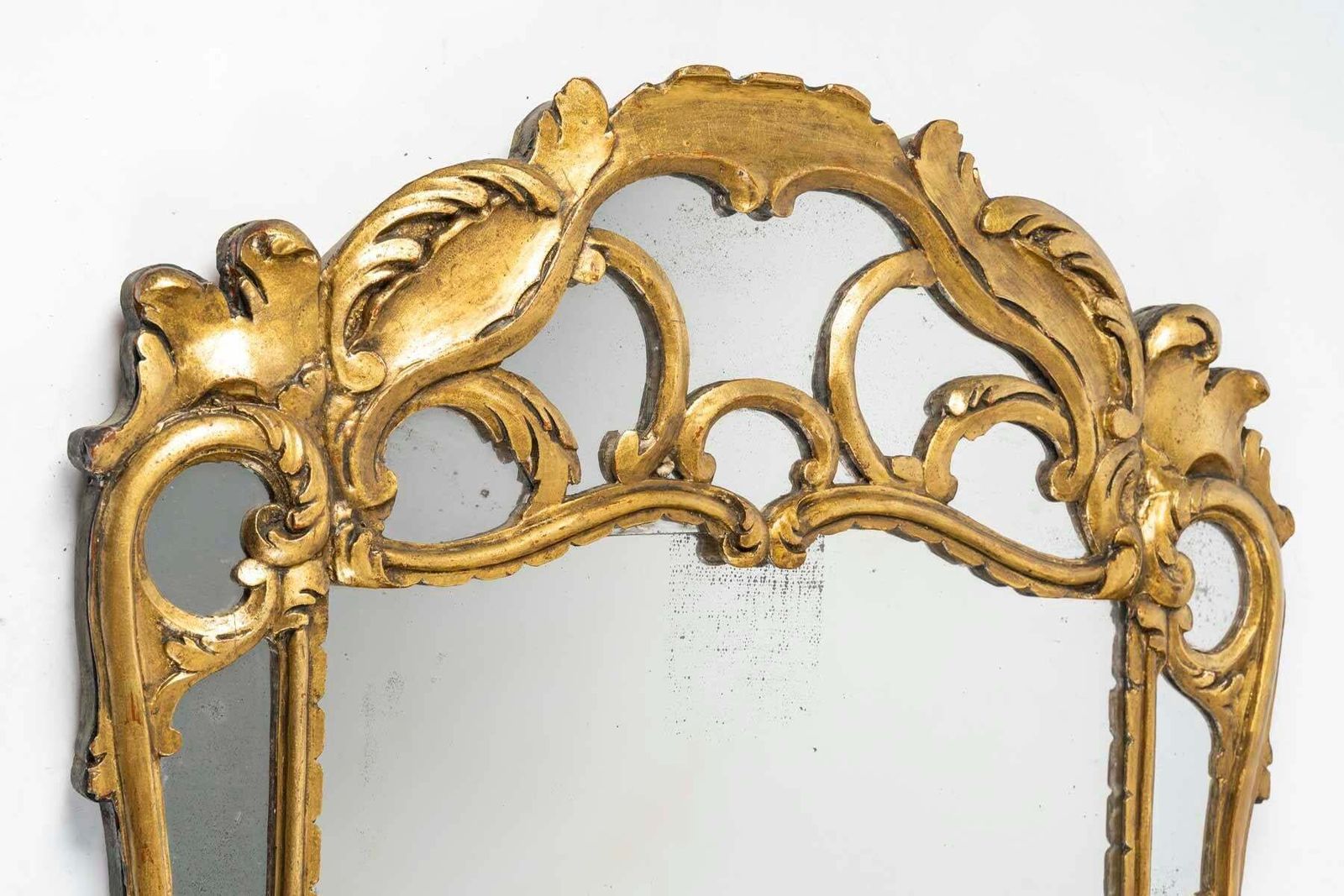 Carved And Gilded Wood Mirror In The Louis XV Style, 19th Century. photo furniture