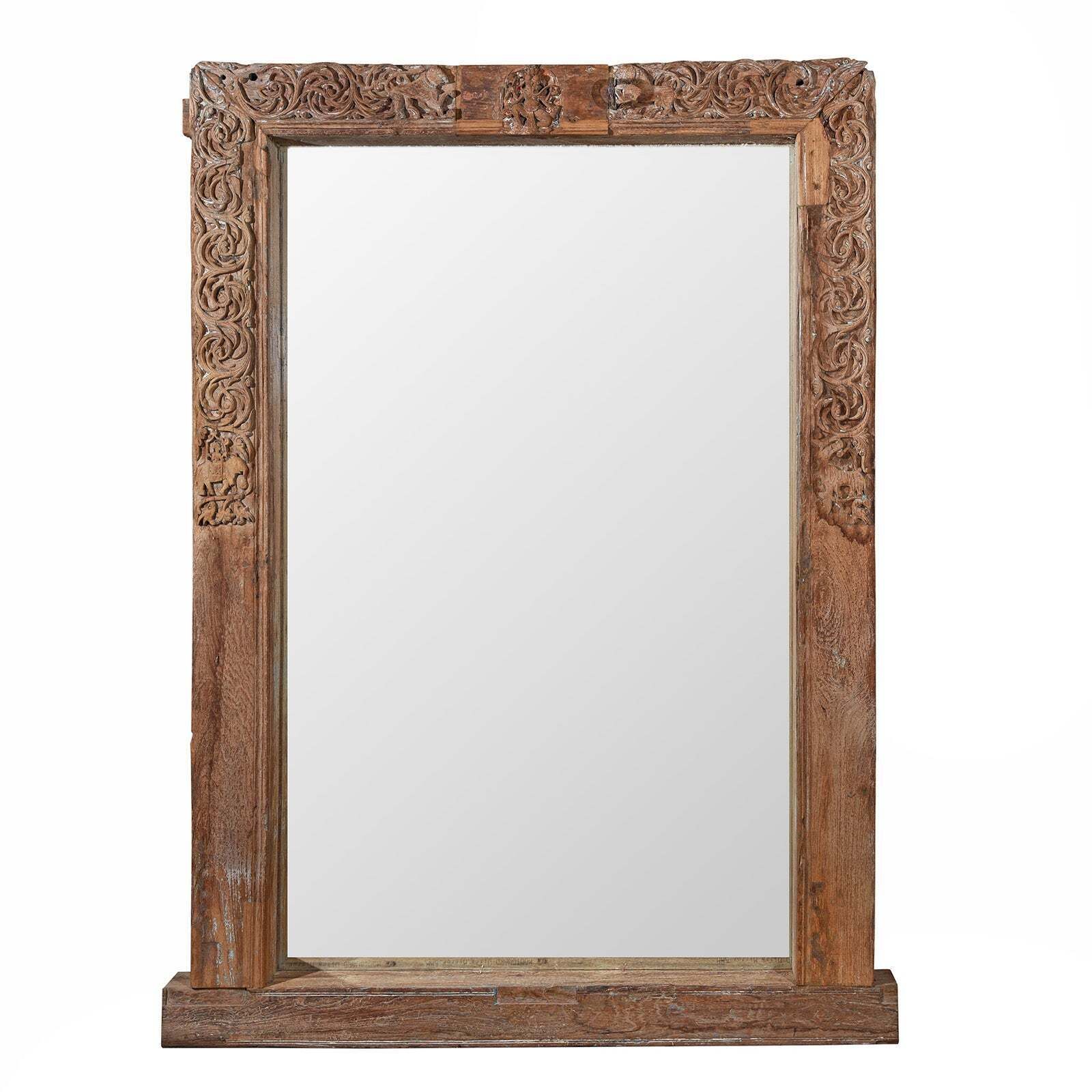 Antique Indian Large Carved Mirror, Early 19th Century