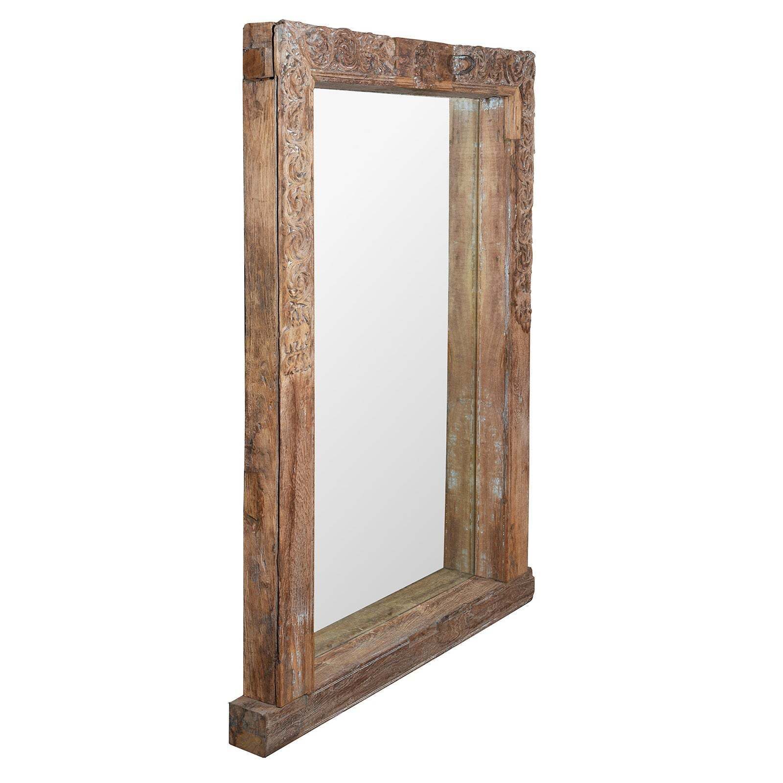 Antique Indian Large Carved Mirror, Early 19th Century photo for sale