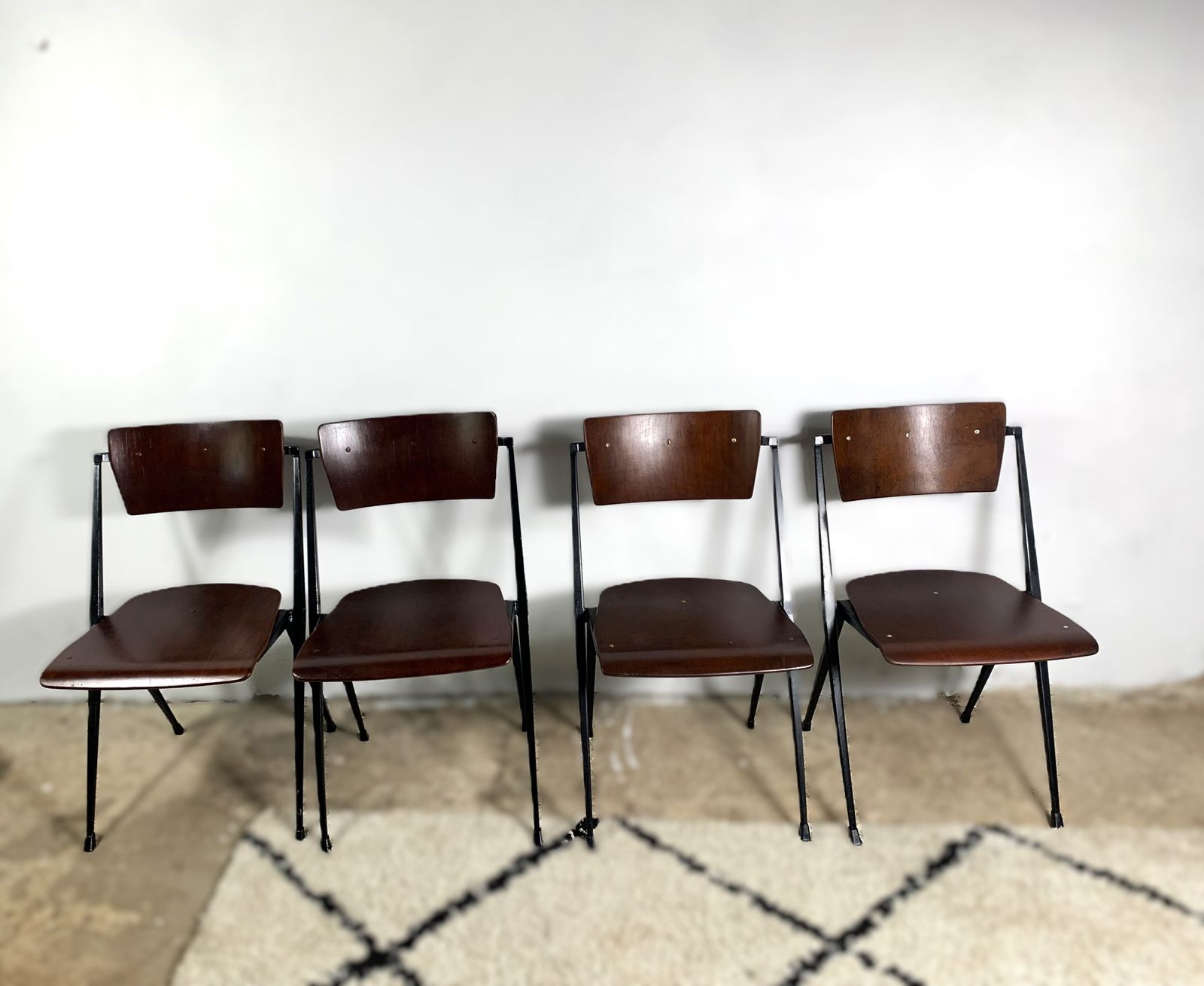 Pyramide Chairs By Wim Rietveld, Set Of 4 photo furniture