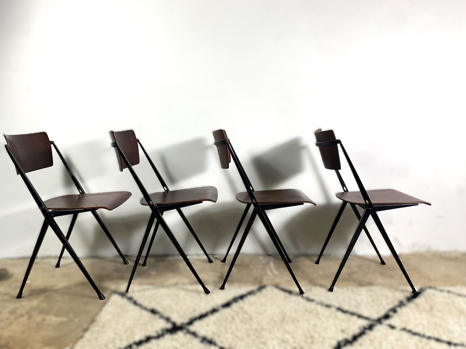 Pyramide Chairs By Wim Rietveld, Set Of 4 photo Furniture