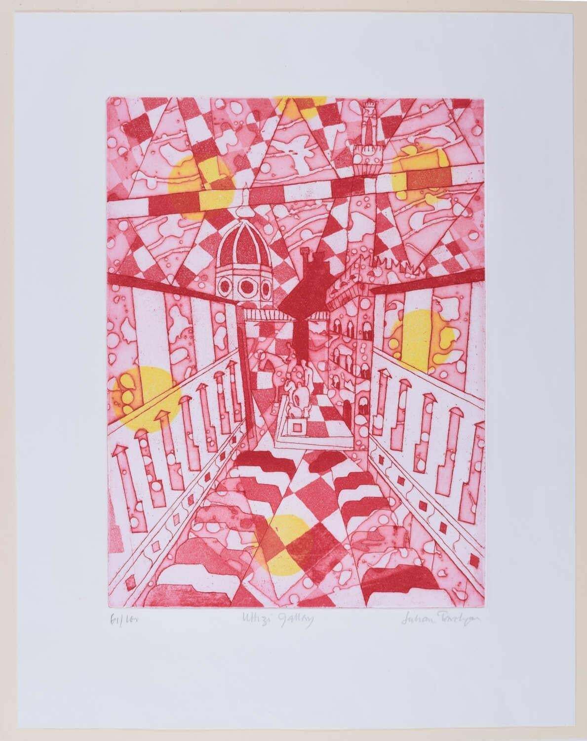 Ufizzi Gallery Etching By Julian Trevelyan1966