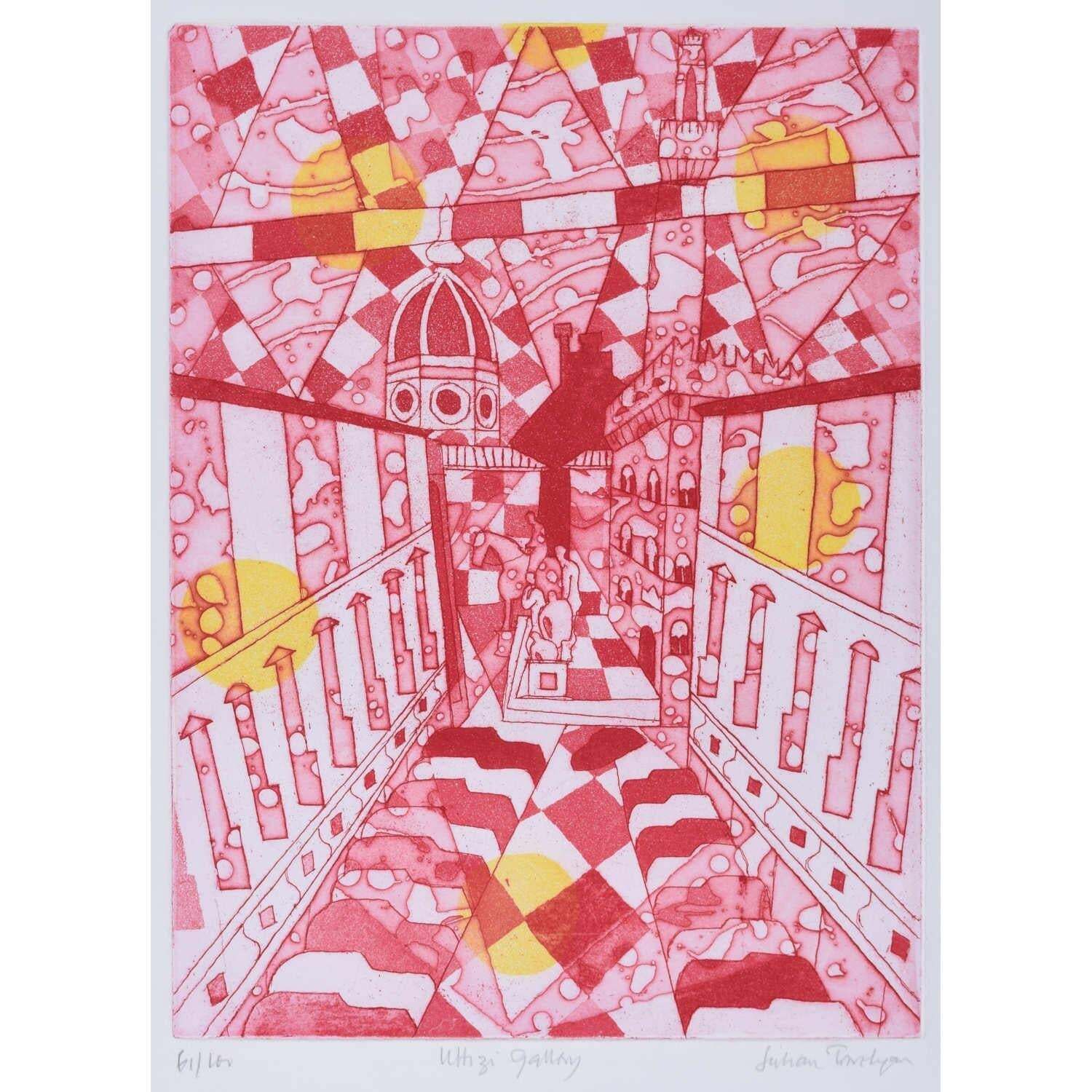 Ufizzi Gallery Etching By Julian Trevelyan1966 photo Art