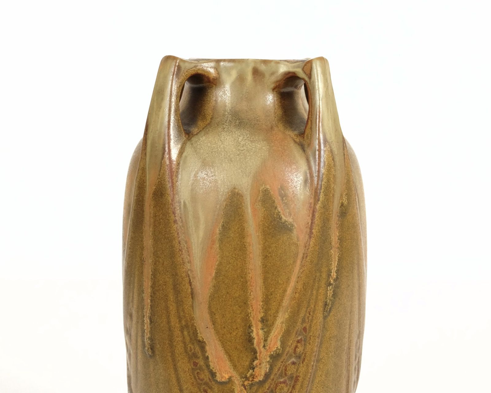 A Pair Of Brown French Art Deco Crystalline Vases photo furniture