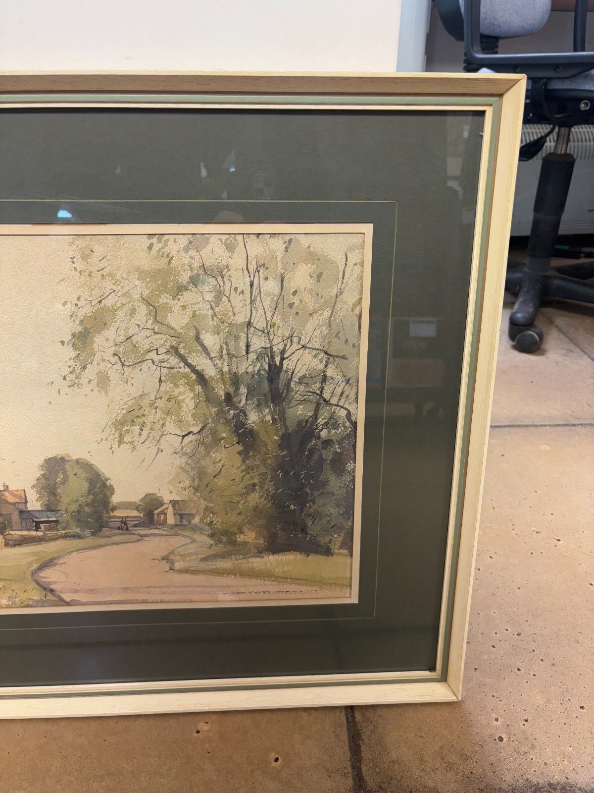 Original David Green Watercolour Painting North Bedfordshire Farm Nr Bushmead photo 145.0