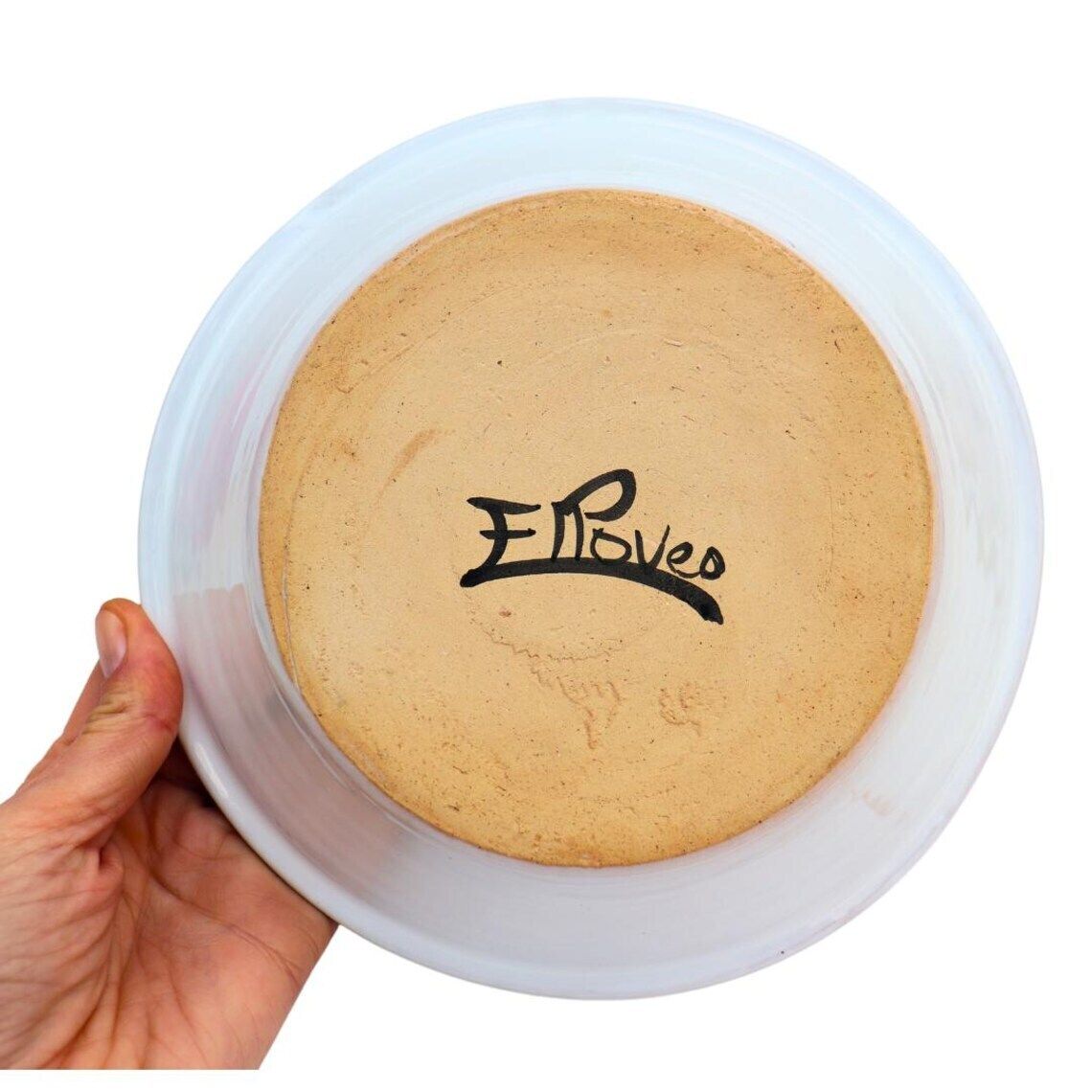 Small Spanish Pottery Hand Painted Bird Bowl Lebrillo Made In Murcia, Spain By El Poveo photo buy