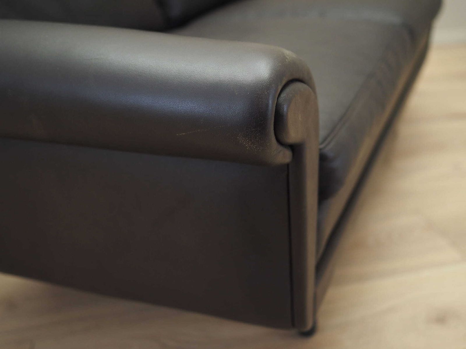 photo vintage Brown Leather Sofa, Danish Design, 1960s, Designer: Aage Christiansen, Manufacture: Erhardsen & Andersen