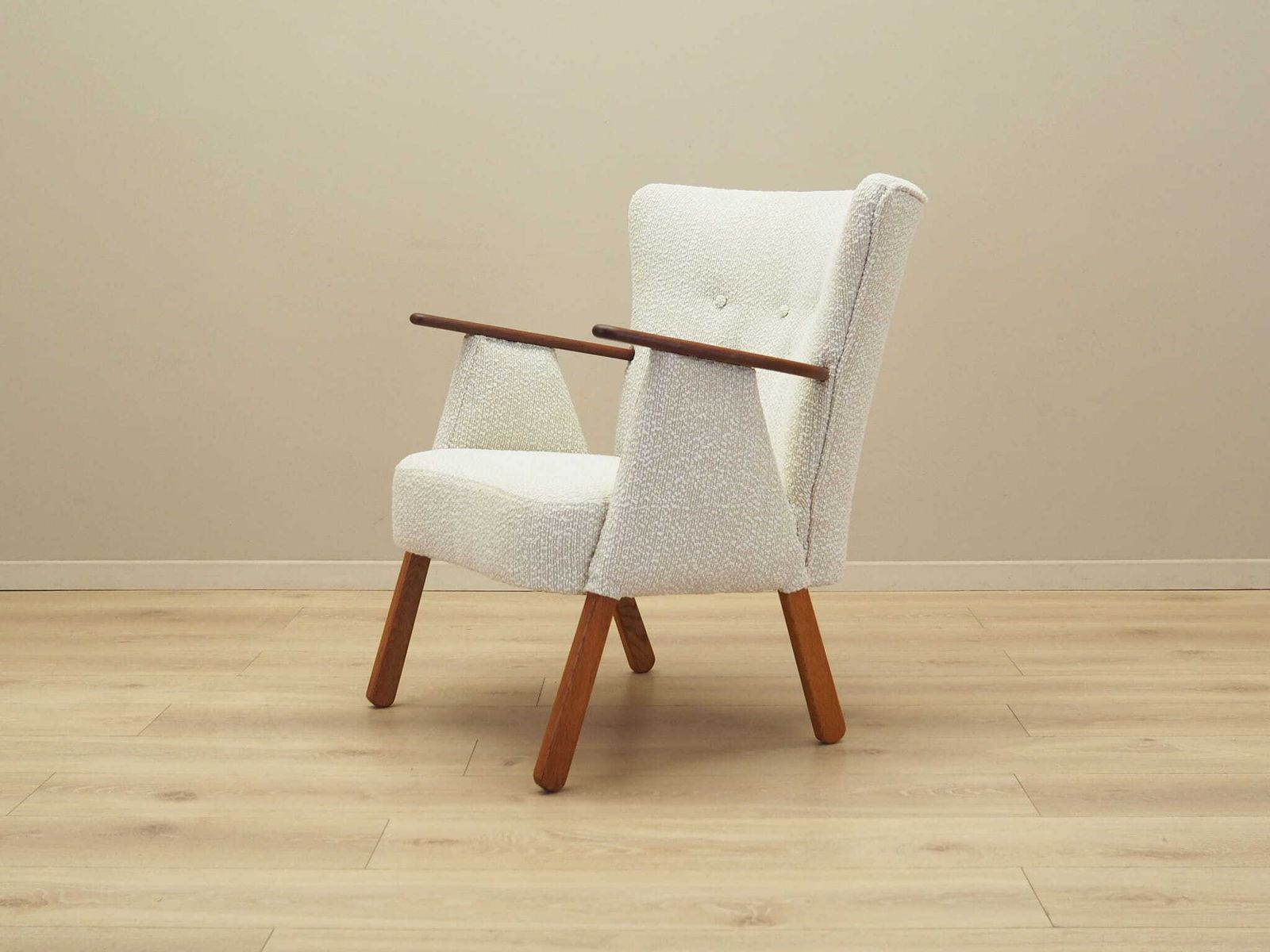 Cream Armchair, Danish Design, 1970s, Production: Denmark photo vinterior