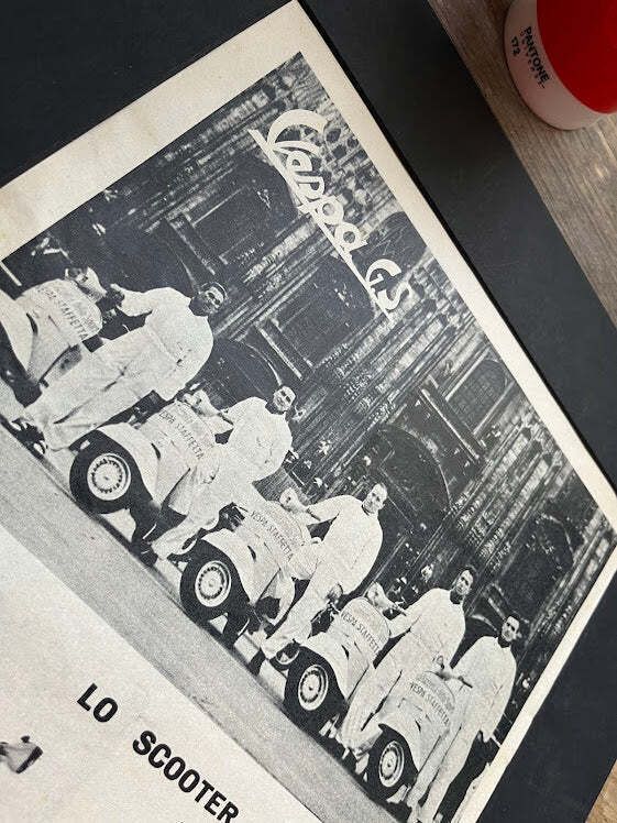 Vintage Vespa Scooter Advertisment Print 1963 photo Art