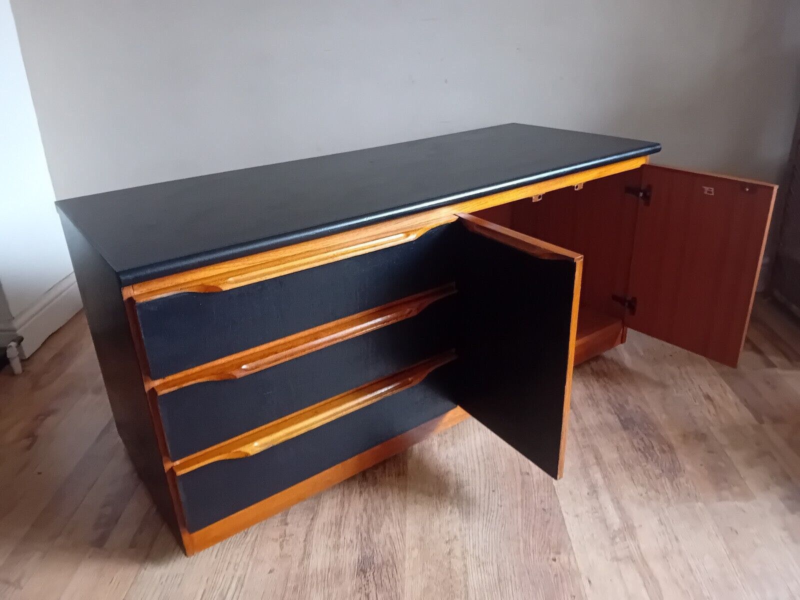 photo buy Lovingly Restored 1970's Sakol Teak Media Unit,Sideboard, Cabinet, Tv Cabinet