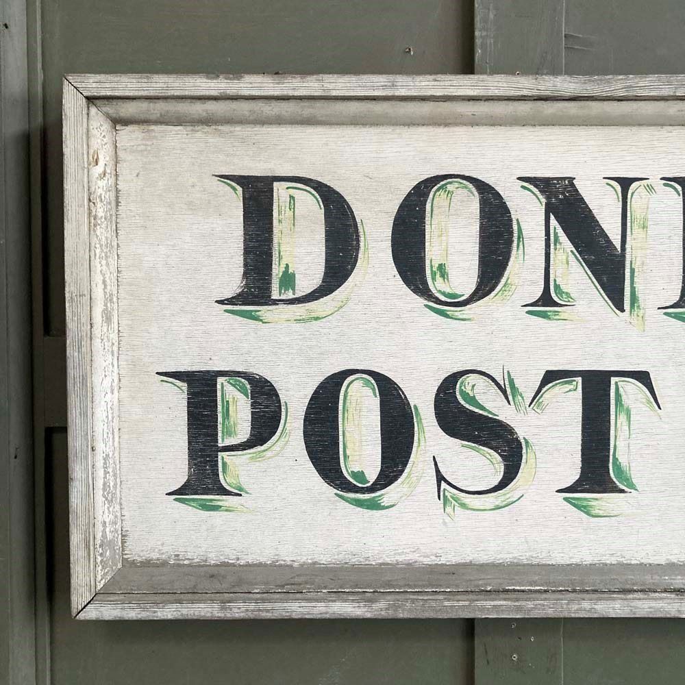 Vintage Painted Wooden Sign   Donington Post Office photo furniture