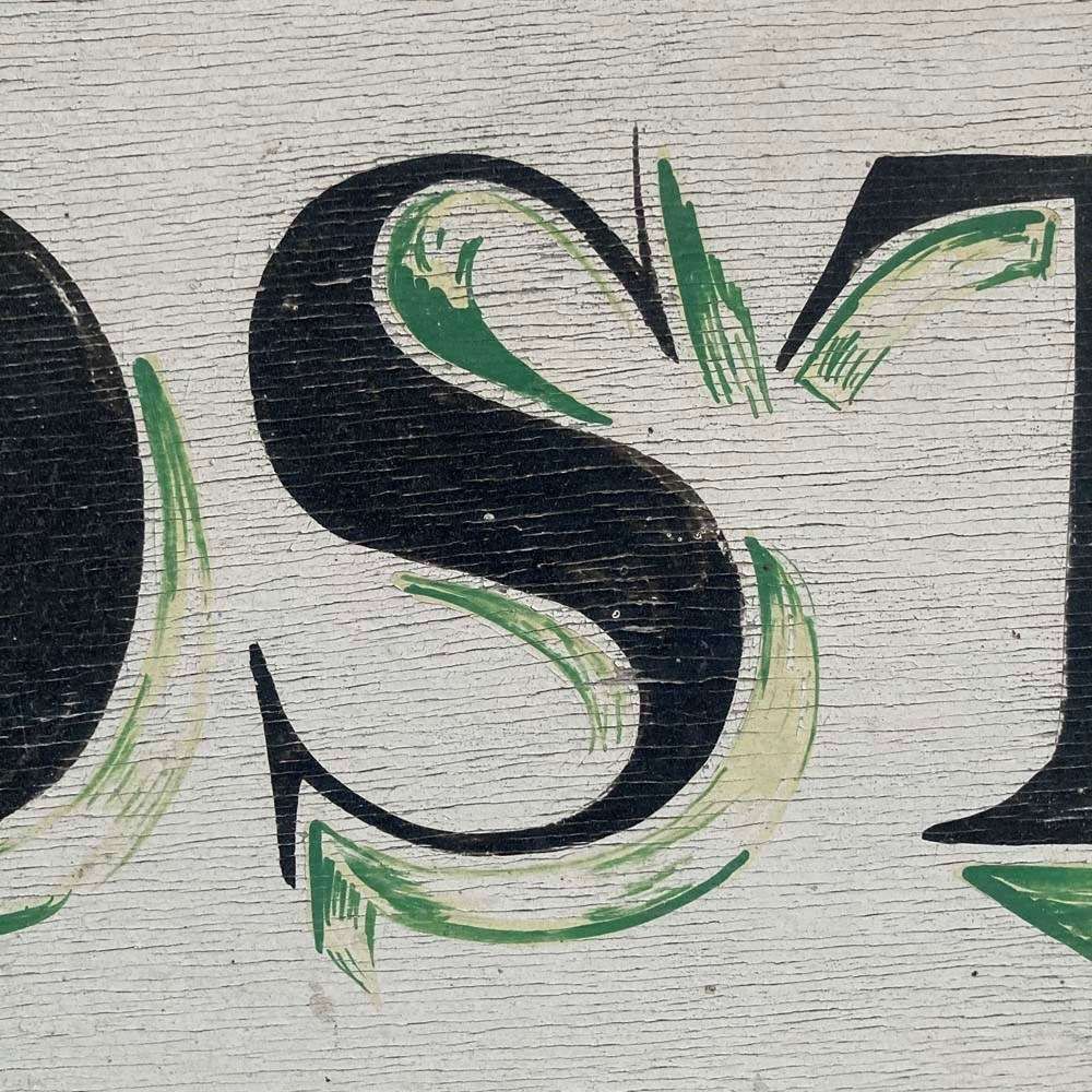 Vintage Painted Wooden Sign   Donington Post Office photo buy