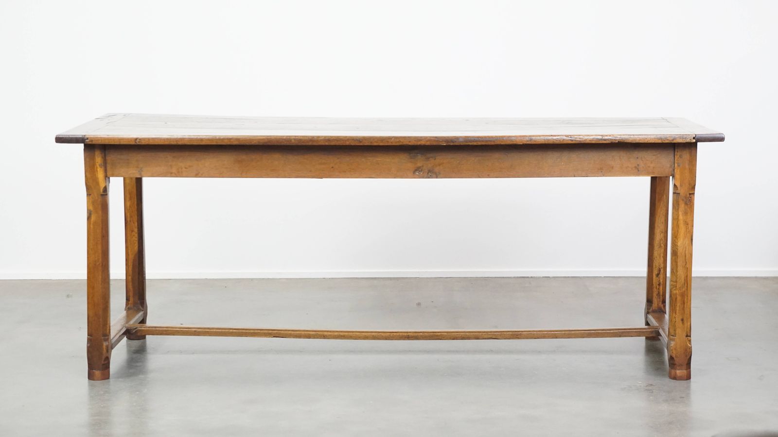 Antieke Franse Boerentafel Van Eiken Met 2 Lades En Authentieke Details photo 2885.9112