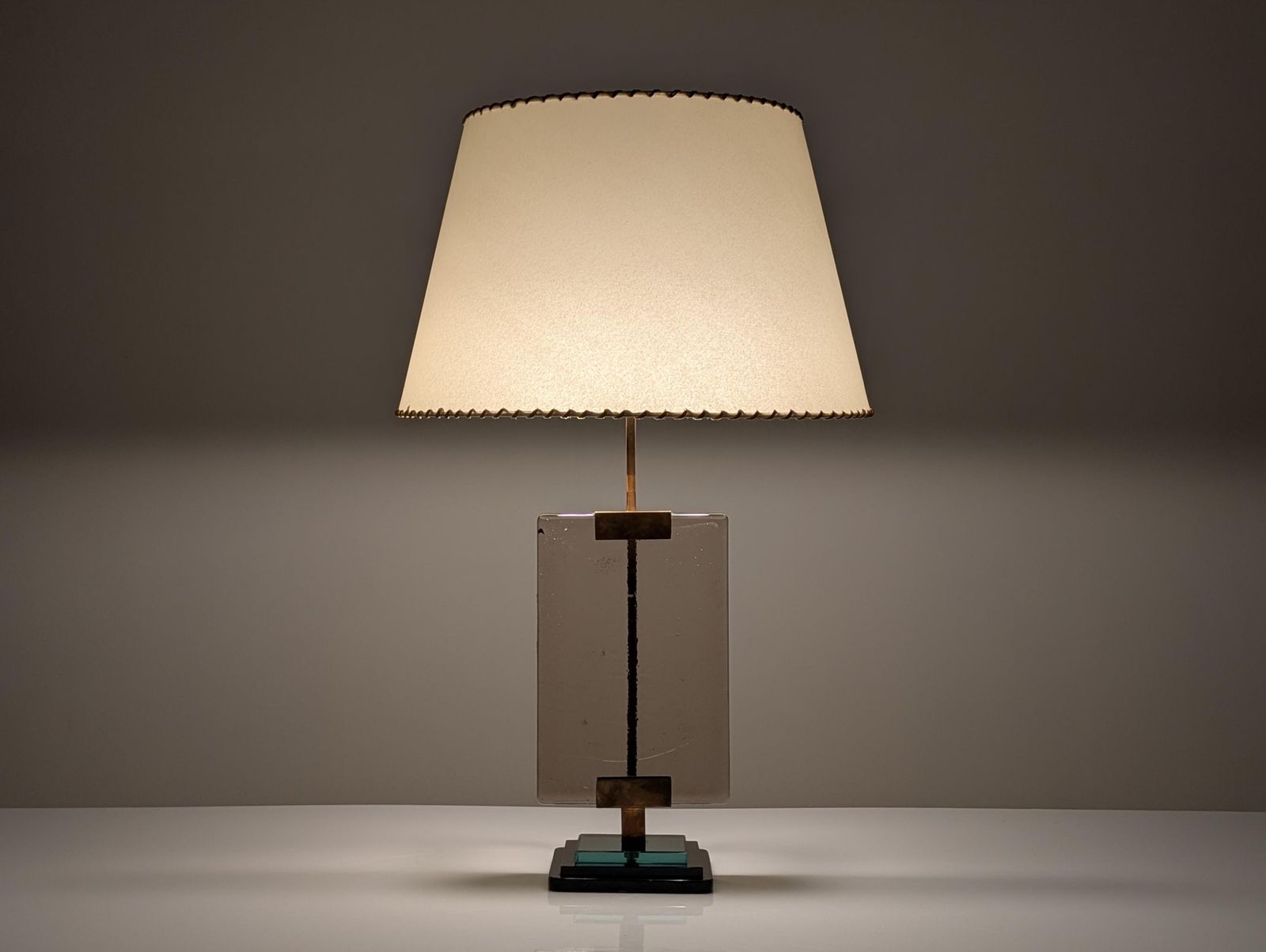 Lamp By Pietro Chiesa For Fontana Arte In Crystal And Brass