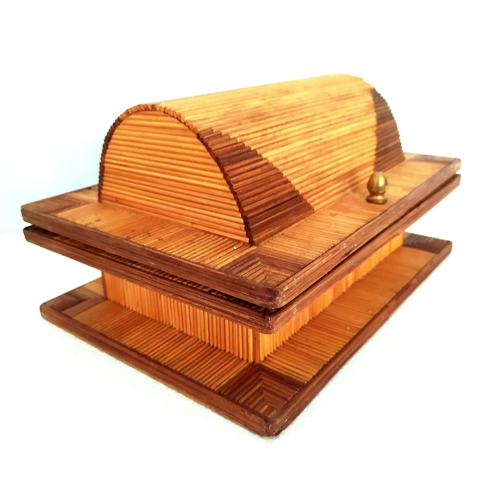 photo buy Mid Century Arts And Crafts Skewer Stick Jewellery Box