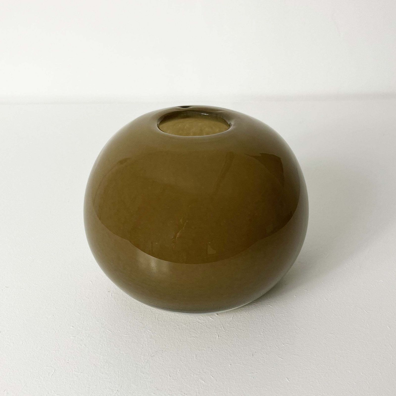 Vase, Hand Blown Glass By Henry Dean 1970/80