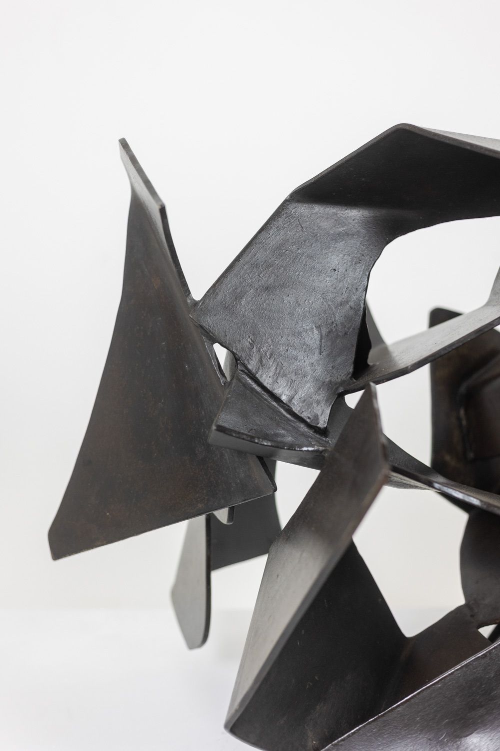 photo furniture Jean Campa. Patinated And Cut Iron Sculpture. 1980s.