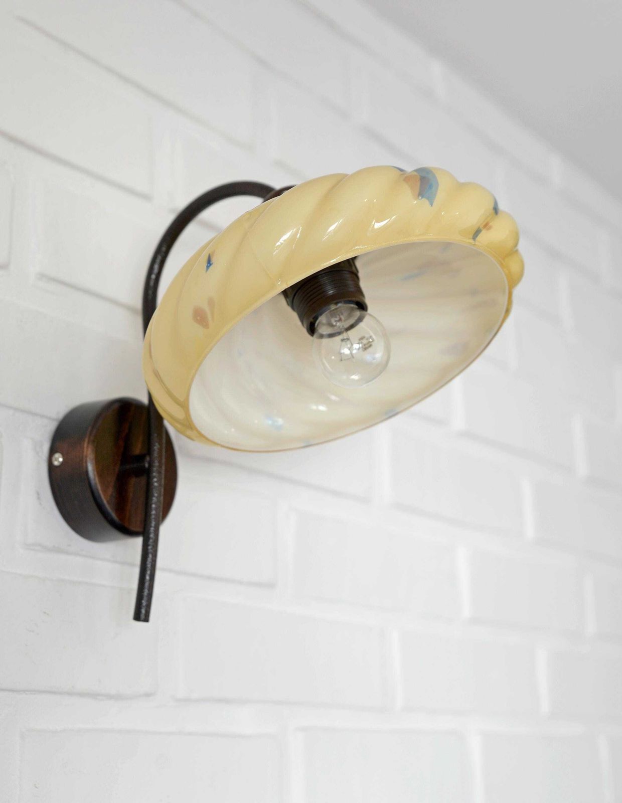 Set Of 3 / Art Deco Sconces / Redesign / Antique Wall Lamp / Old Lighting / Hand Blown Glass / Yugoslavia 1930's / Light Fixtures photo 464.0