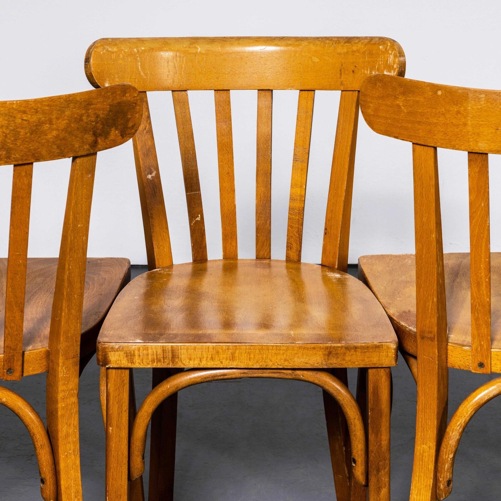 1950’s Luterma Honey Oak Bentwood Flat Seat Dining Chair – Set Of Four photo furniture