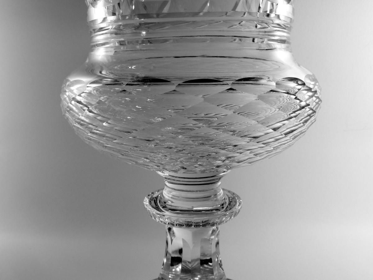 photo furniture Florentine Renaissance Style Huge Italian Cut And Ground Crystal Medici Vase