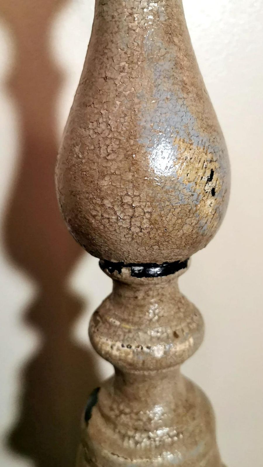 photo buy Italian Wooden Church Candlesticks In The Shape Of A Torch Holder