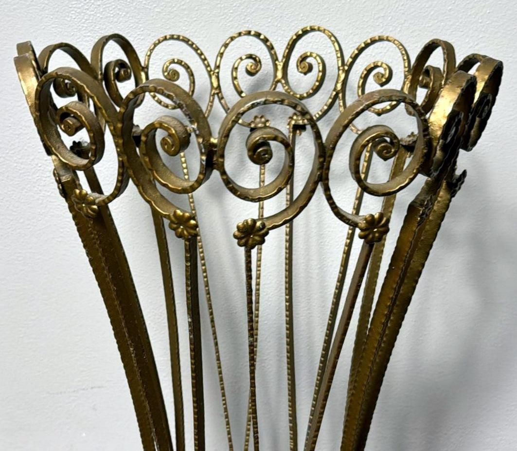 photo vinterior Pier Luigi Colli Style Gilded Wrought Iron Umbrella Stand