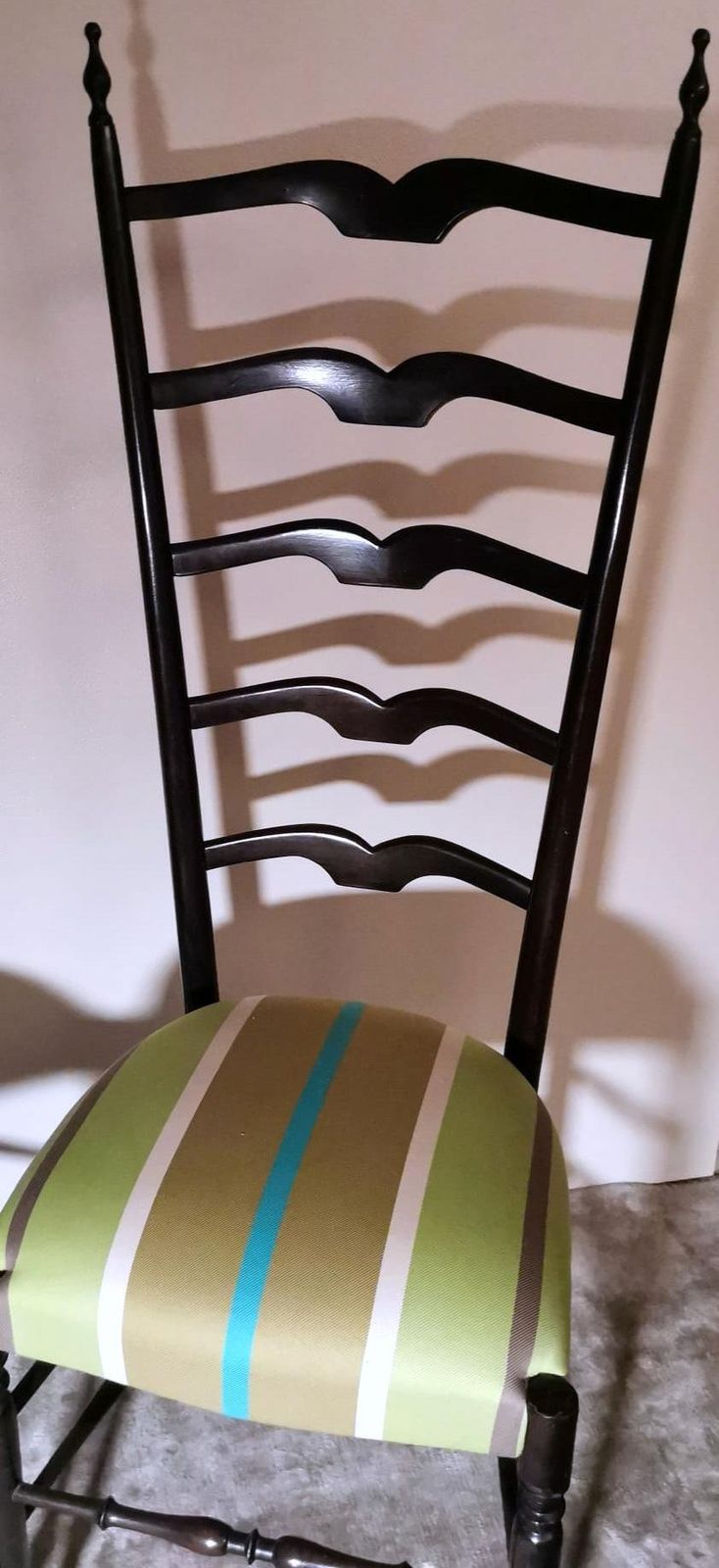photo buy Paolo Buffa Style Pair Of Chiavari Chairs In Italian Wood With High Backrest