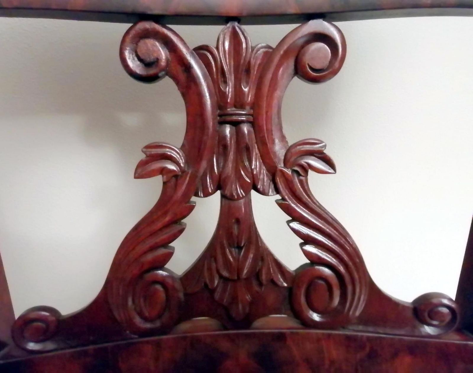 Biedermeier Style Danish Chair In Wood And Fabric photo 659.0