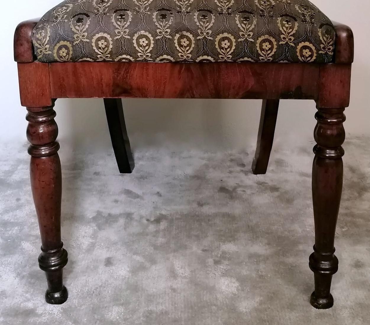 659.0 Biedermeier Style Danish Chair In Wood And Fabric photo