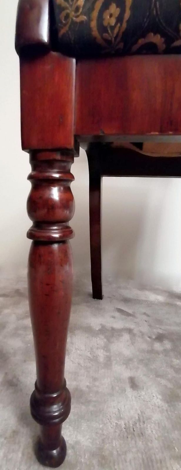 photo vinterior Biedermeier Style Danish Chair In Wood And Fabric