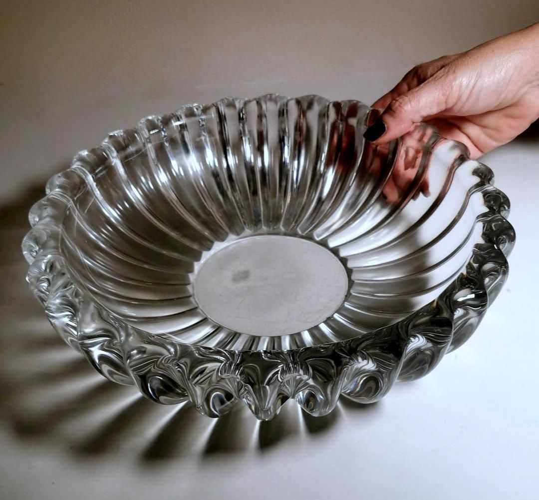 photo vintage Art Deco Production Daum Design Pierre D'avesn French Molded Glass Bowl