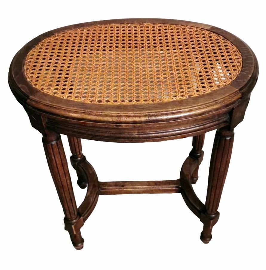 Louis XVI Style French Bench With "Vienna Straw" Seat photo furniture