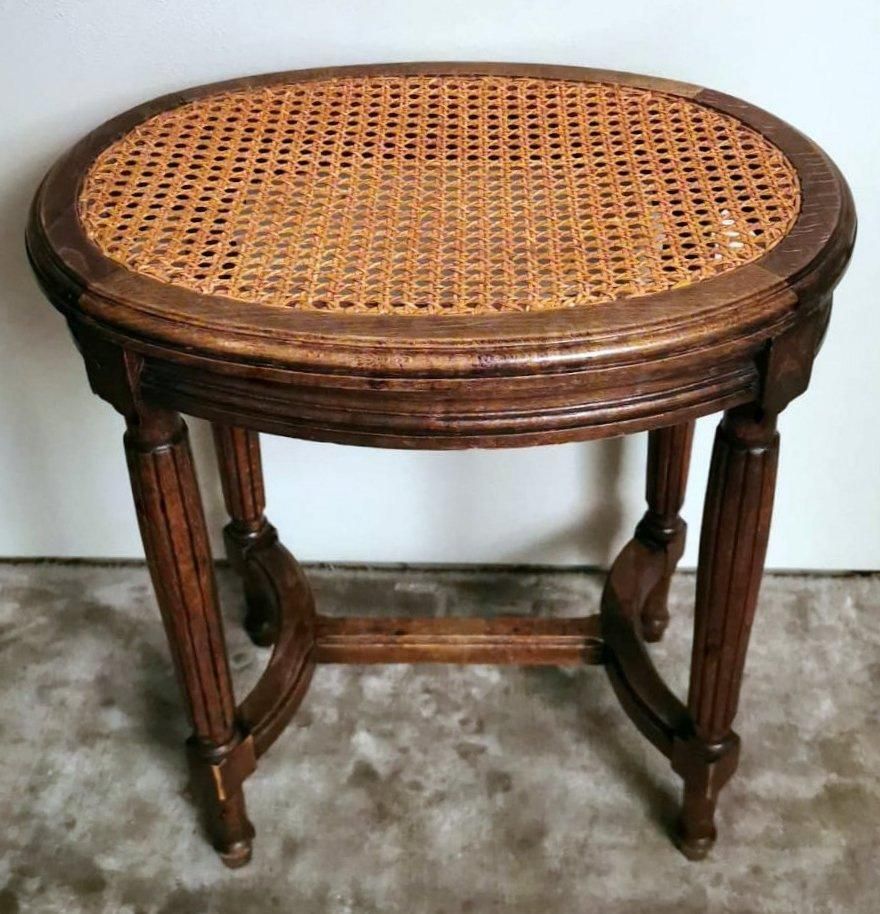 Louis XVI Style French Bench With "Vienna Straw" Seat photo Furniture