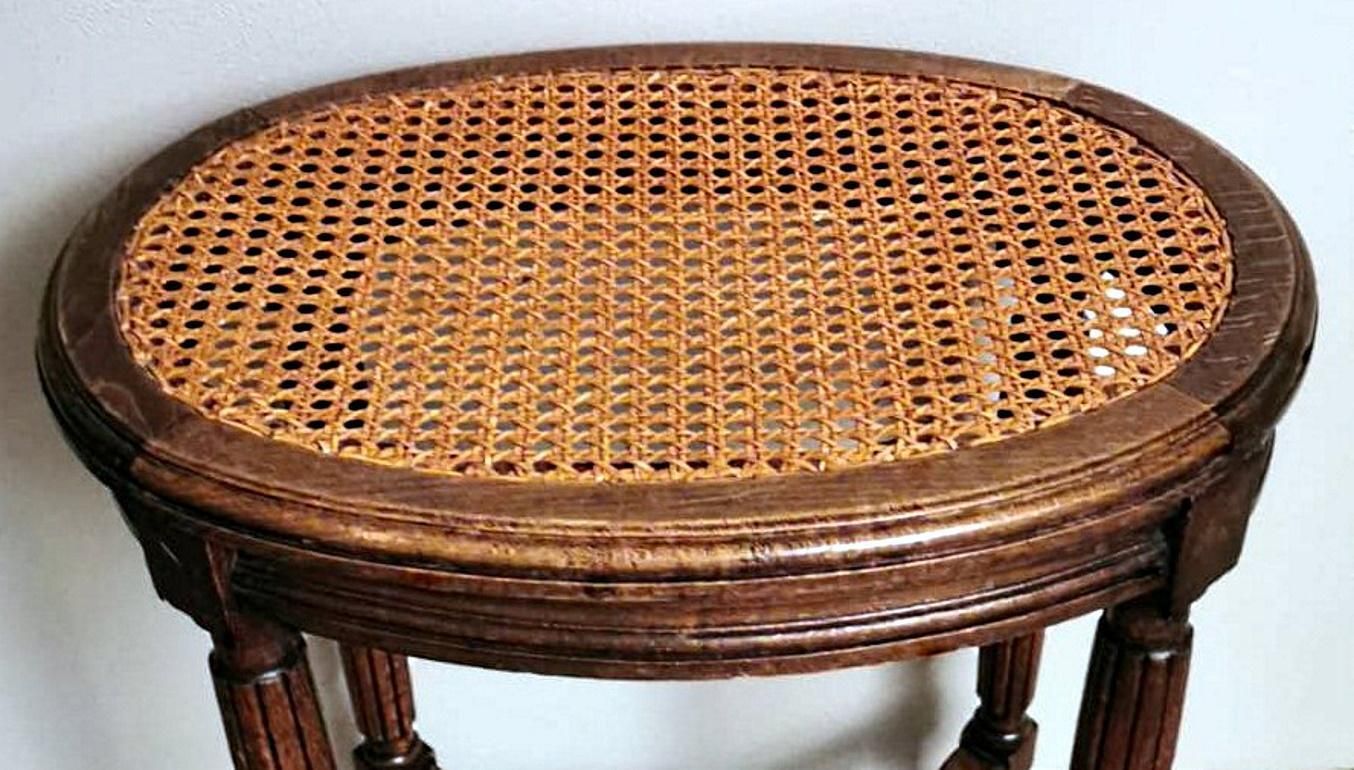 photo for sale Louis XVI Style French Bench With "Vienna Straw" Seat
