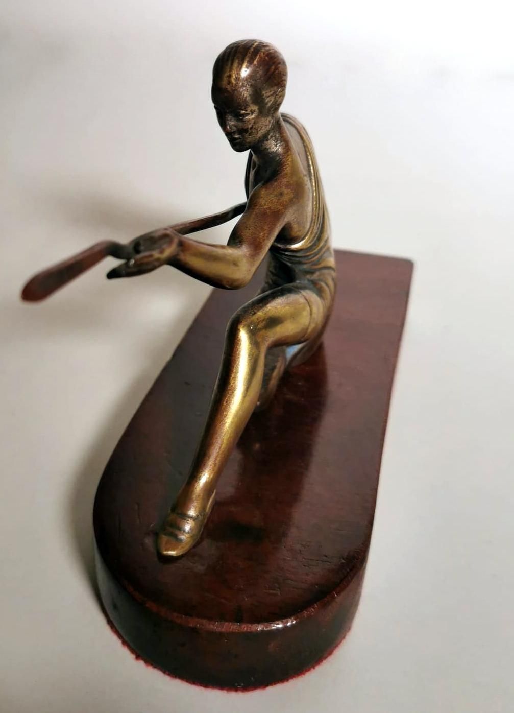 photo vinterior Art Deco Bronze Statuette Depicting A Young Gymnast